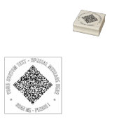 Uw QR-code en tekst Ronde Rubber Stamp Sjabloon Rubberstempel (Gestempeld)