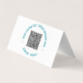 Uw QR-code en tekst Visitekaartje aangepaste kleur (Achterkant)