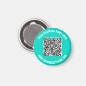 Uw QR-code en tekst zakelijke promotiemagneet Magneet (Voorkant / Achterkant)