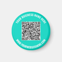 Uw QR-code en tekst zakelijke promotiemagneet