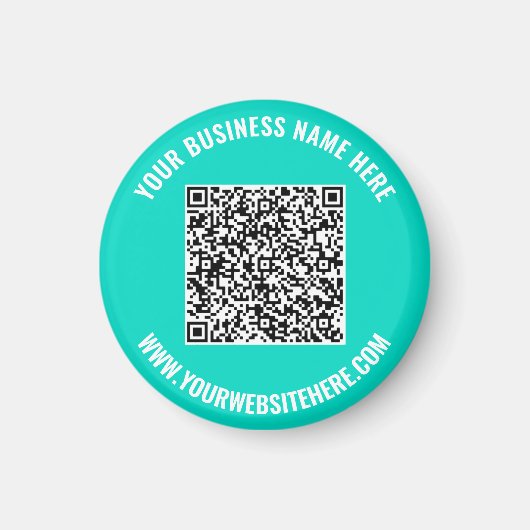 Uw QR-code en tekst zakelijke promotiemagneet Magneet (Voorkant)