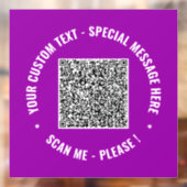 Uw QR-code- en vensterstickervoorbeeld met aangepa Raamsticker (Vel 2)