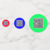Uw QR-code en voorbeeld van Business Logo Confetti (Voorkanten)