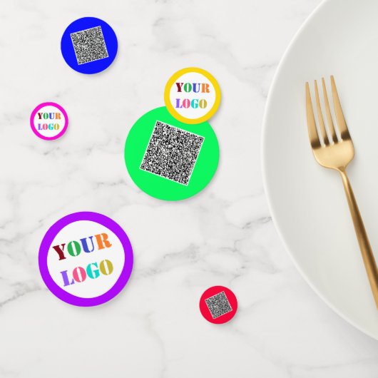 Uw QR-code en voorbeeld van Business Logo Confetti (Groep)