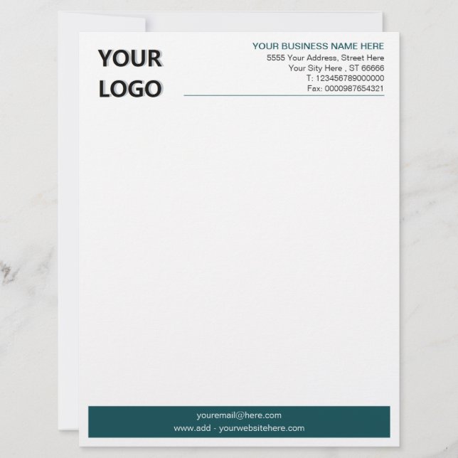 Uw QR-code en zakelijke Kantoor van Logo Briefhoofd (Voorkant)