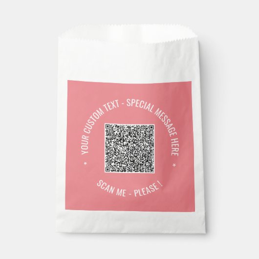 Uw QR-code favorietentasjabloon gepersonaliseerde Bedankzakje (Voorkant)