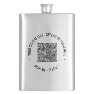 Uw QR-code Flask Gift Scan Info en aangepaste teks Flacon