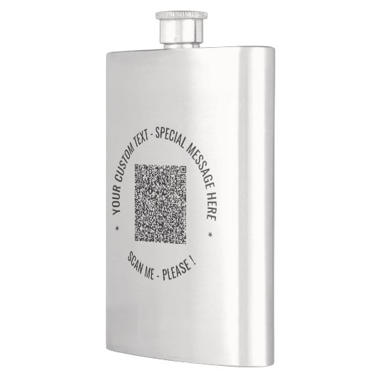 Uw QR-code Flask Gift Scan Info en aangepaste teks Flacon (Links)