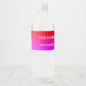 Uw QR-code flesetiketten Voorbeeld aangepaste teks Waterfles Etiket (Voorkant)