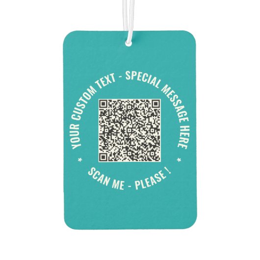 Uw QR-code gebrandmerkt Aangepaste tekst Auto-luch Luchtverfrisser (Achterkant)