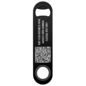 Uw QR-code gebrandmerkt Aangepaste tekstbalk Sleut Speed Flessenopener (Achterkant)