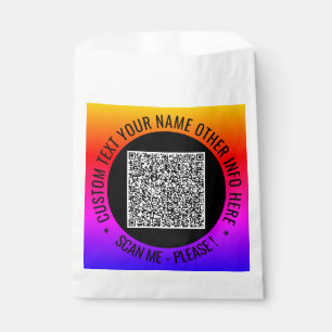 Uw QR-code geeft de voorkeur aan tassen met aangep Bedankzakje