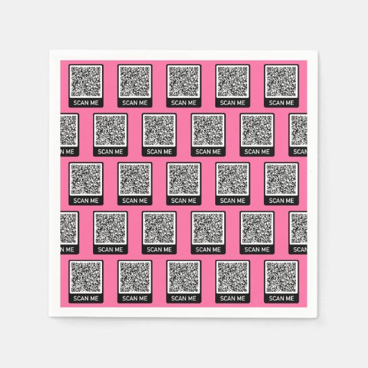Uw QR-code gepersonaliseerde servetten voorbeeld (Voorkant)
