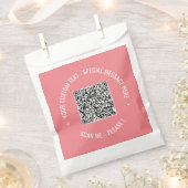 Uw QR-code geschenkzakvoorbeeld met aangepaste tek Bedankzakje (Geknipt)