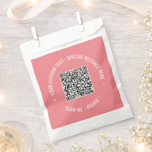 Uw QR-code geschenkzakvoorbeeld met aangepaste tek Bedankzakje (Geknipt)