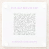 Uw QR Code Glass Onderzetter Voorbeeld aangepaste (Achterkant)