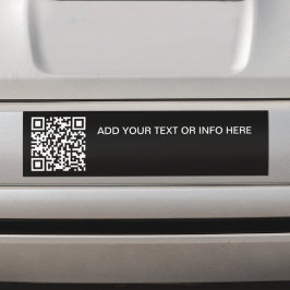 Uw QR-code hier is eenvoudige zwart-witte tekst Bumpersticker