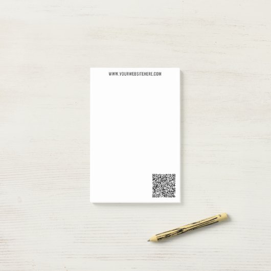 Uw QR Code Info en Tekst Business Sticky Notes (Op bureau)