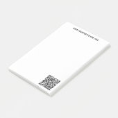 Uw QR Code Info en Tekst Business Sticky Notes (Schuin)