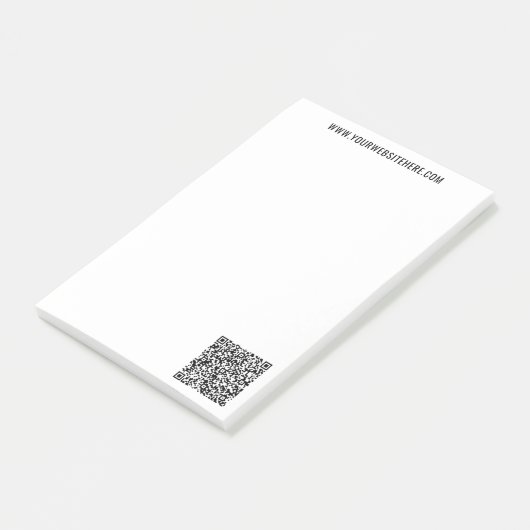 Uw QR Code Info en Tekst Business Sticky Notes (Schuin)