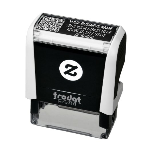 Uw QR-code Info Naam Adres Aangepaste stempel (Product)