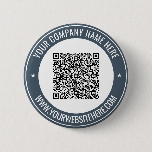 Uw QR Code Info Naam Website Promotie Button (Voorkant)
