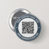 Uw QR Code Info Naam Website Promotie Button (Voorkant /achterkant)