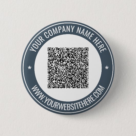 Uw QR-code info naam website promotieknop Ronde Button 5,7 Cm (Voorkant)