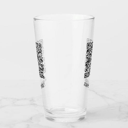 Uw QR-code Info Tekst Modern promotieglas Glas (Rechts)