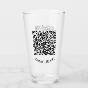 Uw QR-code Info Tekst Modern promotieglas Glas