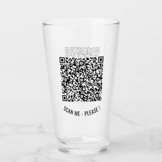 Uw QR-code Info Tekst Modern promotieglas Glas (Voorkant)