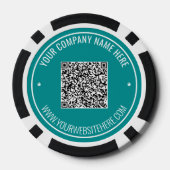 Uw QR-code infotekst Merk Pokerfiches Voorbeeld Poker Chips (Achterkant)