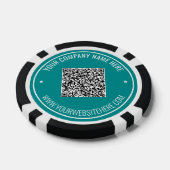 Uw QR-code infotekst Merk Pokerfiches Voorbeeld Poker Chips (Enkel)