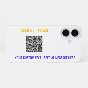 Uw QR-code iPhone-hoesje voorbeeld aangepaste teks iPhone 16 Hoesje