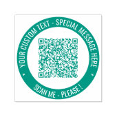 Uw QR-code kleur rond stempel voorbeeld (Design)