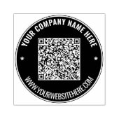 Uw QR-code kleur Roud Rubber Stamp Voorbeeld Rubberstempel (Afrduk)