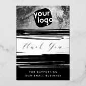 Uw QR Code & Logo Modern Dank u Korting Kaart (Voorkant)