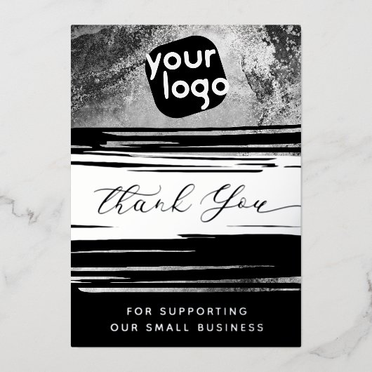 Uw QR Code & Logo Modern Dank u Korting Kaart (Voorkant)