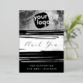 Uw QR Code & Logo Modern Dank u Korting Kaart (Staand Voorkant)