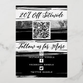 Uw QR Code & Logo Modern Dank u Korting Kaart (Achterkant)