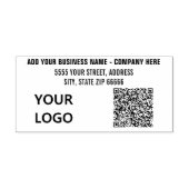 Uw QR Code Logo Naam Info Adres Stempel Voorbeeld (Design)