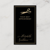 Uw QR-code Luxe Kapsalon Volgende Afspraak Visitekaartje (Voorkant)