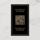 Uw QR-code Luxe Kapsalon Volgende Afspraak Visitekaartje (Achterkant)