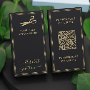Uw QR-code Luxe Kapsalon Volgende Afspraak Visitekaartje
