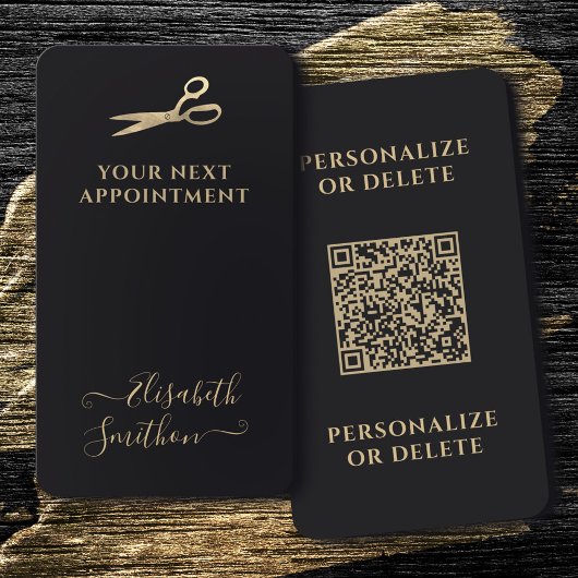 Uw QR Code Luxury Hair Stylist Volgende Aanwijzing Visitekaartje