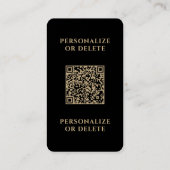 Uw QR Code Luxury Hair Stylist Volgende Aanwijzing Visitekaartje (Achterkant)