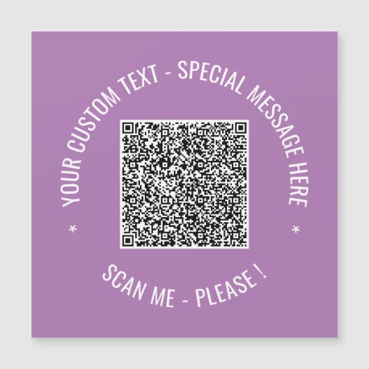 Uw QR-code magnetische kaart sjabloon aangepaste t (Voorkant)