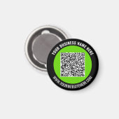 Uw QR-code merkpromotiemagneet voorbeeld Magneet (Voorkant / Achterkant)