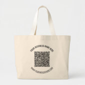 Uw QR-code merkpromotietas voorbeeld Grote Tote Bag (Voorkant)