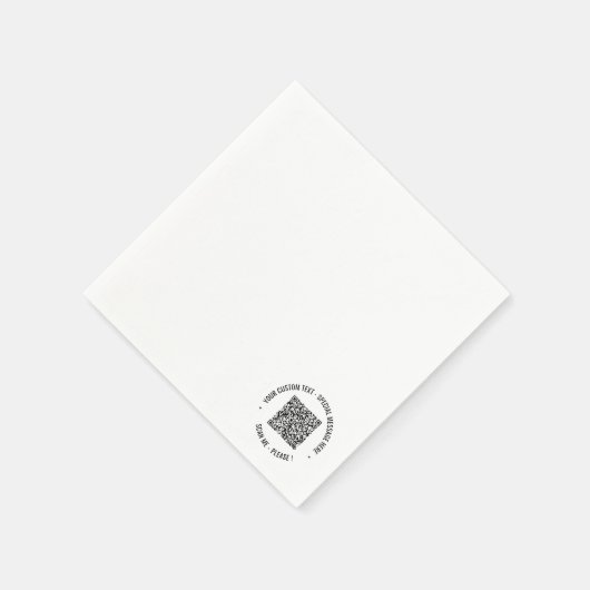 Uw QR-code met aangepaste Sjabloon voor tekstserve Servet (Hoek)
